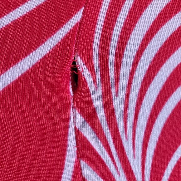 Chicos Travelers Classic Graceful Lines Printed Halter Maxi Dress Chinese Red 0 - Picture 4 of 13